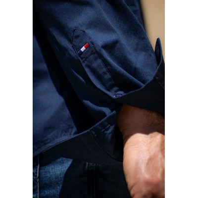 Chemise Homme Bleu Marine Premium | Coton Stretch Haut de Gamme | BARON BOCK